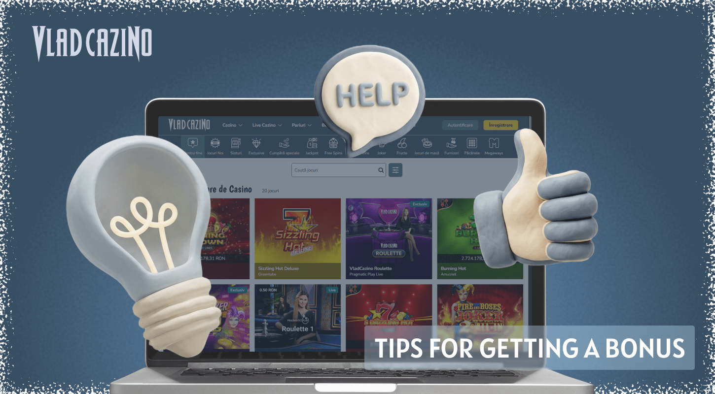 There are tips for getting a bonus at Vlad Cazino online casino