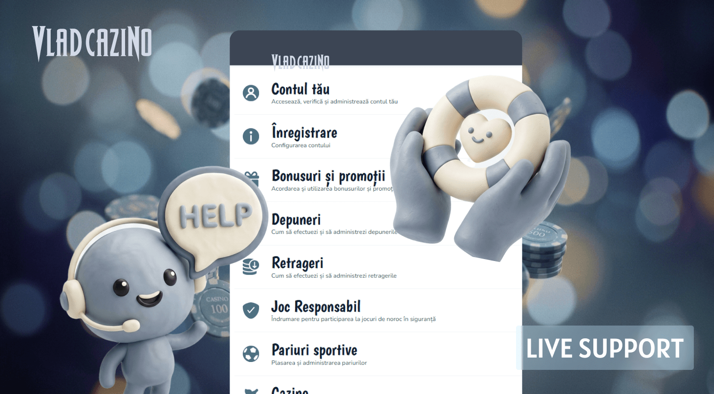 Vlad Cazino online Casino has a player assistance section