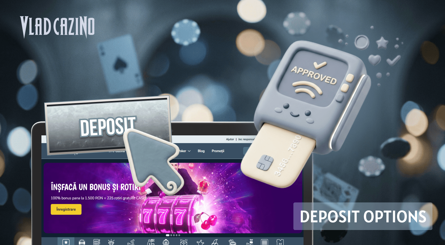 Make deposits easily online at Vlad Cazino