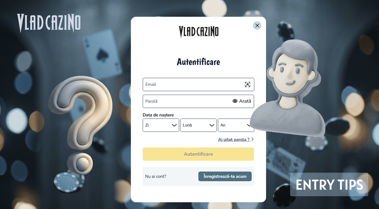 Log in to the Vlad Cazino system easily and simply